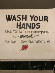 This wash your hands toilet sign